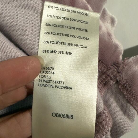 Free People We The Free Valerie Velvet Velour Short Sleeve Top Purple L - Picture 5 of 9